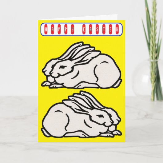 Vintage Easter Kaart (Voorkant)