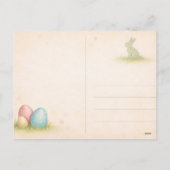 Vintage Easter Pin-Up Postcard Feestdagenkaart (Achterkant)