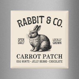 Vintage Easter Rabbit  Magneet