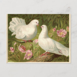 Vintage Easter White Doves Feestdagenkaart