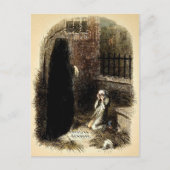 Vintage Ebenezer Scrooge Briefkaart (Voorkant)