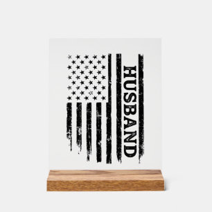 Vintage Echte Patriottische Vlag Shirt Ontwerp_1 Acryl Bord
