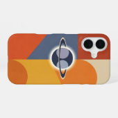 Vintage Eclipse op Blokken iPhone 16 Hoesje (Achterkant horizontaal)