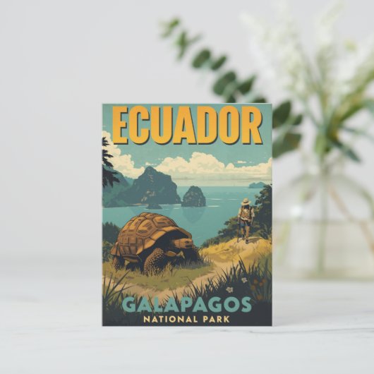 Vintage Ecuador Galapagos Travel Briefkaart (Staand voorkant)
