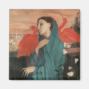 Vintage Edgar Degas Jonge vrouw met Ibis Kunst Magneet