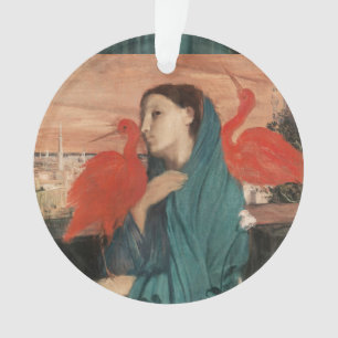 Vintage Edgar Degas Jonge vrouw met Ibis Kunst Ornament