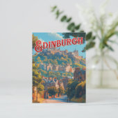 Vintage Edinburgh Briefkaart (Staand voorkant)