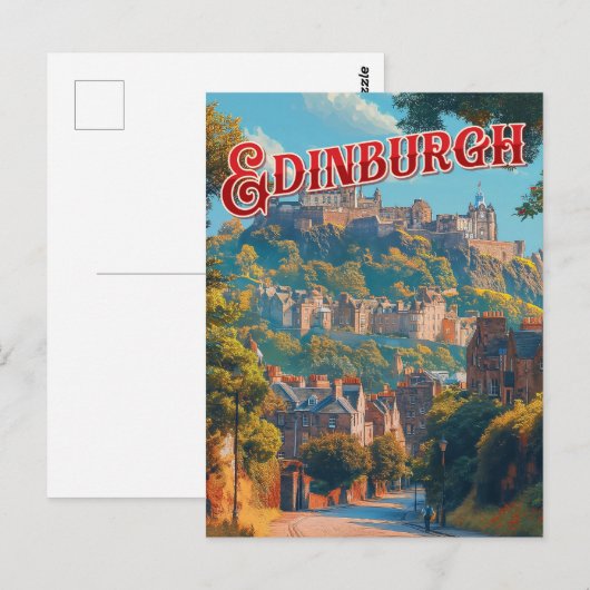 Vintage Edinburgh Briefkaart (Voorkant / Achterkant)