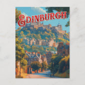 Vintage Edinburgh Briefkaart (Voorkant)