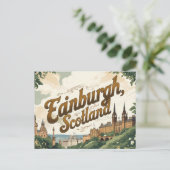 Vintage Edinburgh Charm Briefkaart (Staand voorkant)