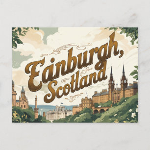 Vintage Edinburgh Charme Briefkaart