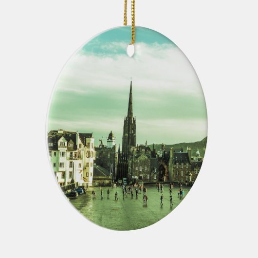 Vintage Edinburgh Keramisch Ornament (Rechts)