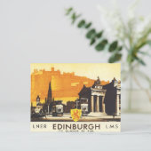 Vintage Edinburgh LNER Briefkaart (Staand voorkant)