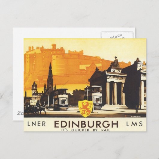 Vintage Edinburgh LNER Briefkaart (Voorkant / Achterkant)