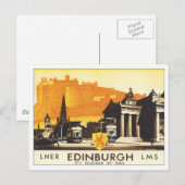 Vintage Edinburgh LNER Briefkaart (Voorkant / Achterkant)