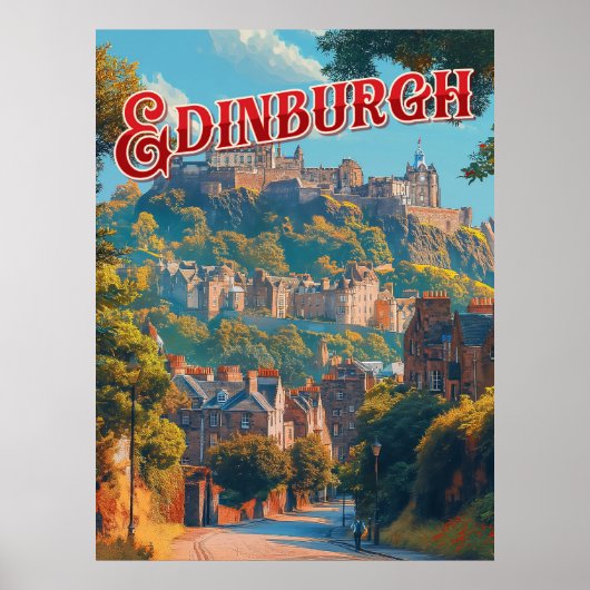 Vintage Edinburgh Poster (Voorkant)