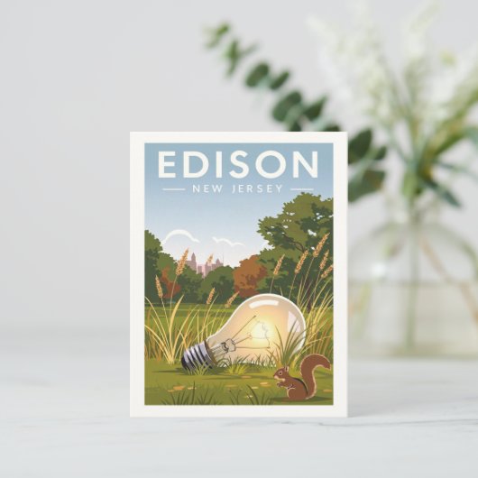 Vintage Edison New Jersey Briefkaart (Staand voorkant)