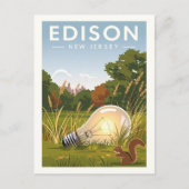 Vintage Edison New Jersey Briefkaart (Voorkant)