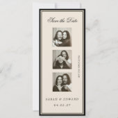 Vintage Editoriale Fotocabine Save The Date (Voorkant)