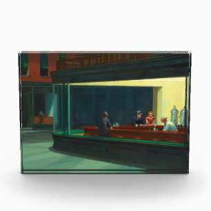 Vintage Edward Hopper Nighthawks Diner Poster Fotoblokken