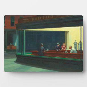 Vintage Edward Hopper Nighthawks Diner Poster Fotoplaat