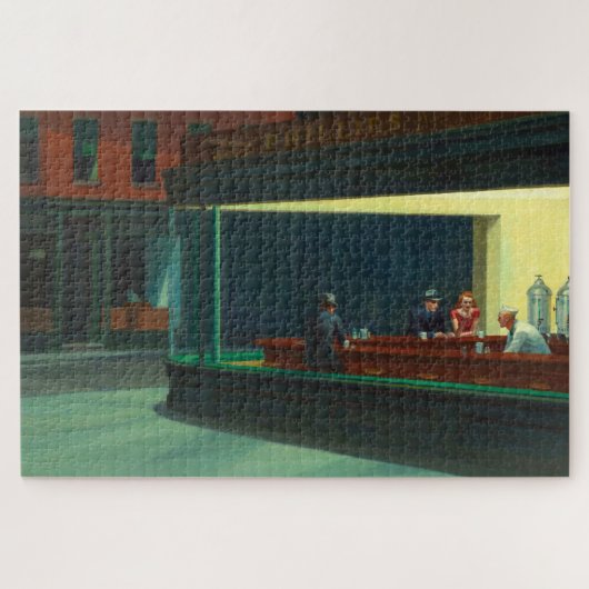 Vintage Edward Hopper Nighthawks Diner Poster Legpuzzel (Horizontaal)