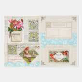 Vintage Edwardiaanse afbeeldingen Inpakpapier Vel (Voorkant 3)