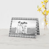 Vintage Edwardiaanse vrouwen Kaart (Gele Bloem)