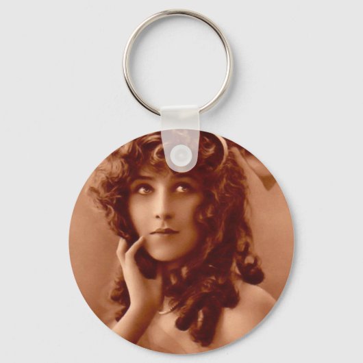 Vintage Edwardian Girl Sleutelhanger (Voorkant)
