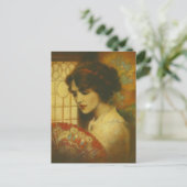 Vintage Edwardian Lady Briefkaart (Staand voorkant)