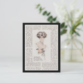 Vintage Edwardian Lady Briefkaart (Staand voorkant)