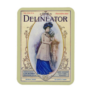 Vintage Edwardian Magazine Hoesje Magneet