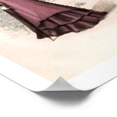 Vintage Edwardian Mode 3 Dames in Bossen Poster (Hoek)