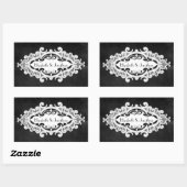 Vintage Edwardian Wedding Rechthoekige Sticker (Vel)
