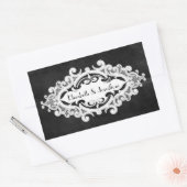 Vintage Edwardian Wedding Rechthoekige Sticker (Envelop)