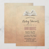 Vintage Een Baby shower boeken Kaart (Voorkant / Achterkant)
