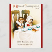 Vintage een Heilige Thanksgiving Feestdagenkaart (Voorkant)