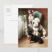 Vintage - Een Kerstcadeau Feestdagenkaart (Voorkant / Achterkant)