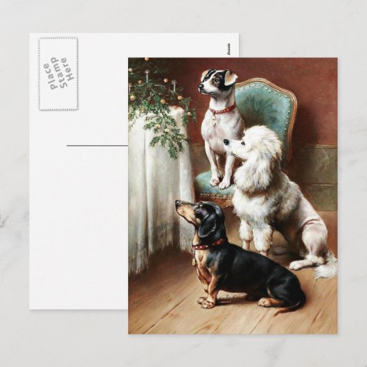 Vintage - Een Kerstcadeau Feestdagenkaart (Voorkant / Achterkant)