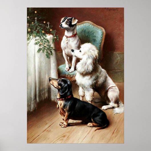 Vintage - Een kerstcadeau Poster (Voorkant)