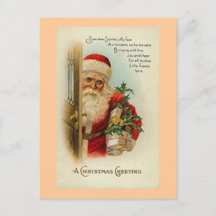 vintage "Een kerstgroet" Feestdagenkaart