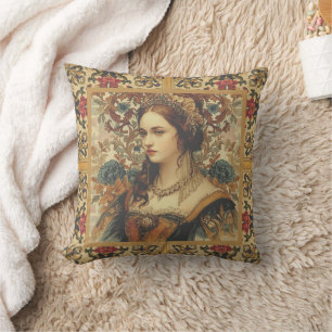 Vintage,Een mooie en elegante edelvrouw Kussen
