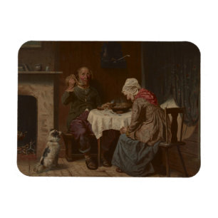 Vintage Een versleten lithograaf vragen Magneet