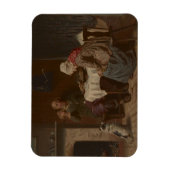 Vintage Een versleten lithograaf vragen Magneet (Verticaal)