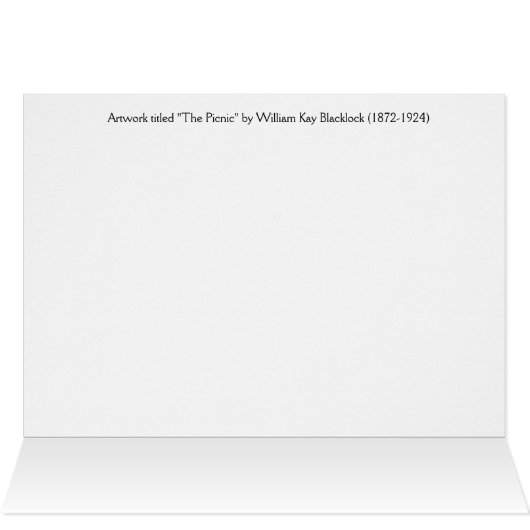 Vintage - een Victoriaans picknick, (Binnen Horizontaal (Boven))