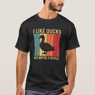 Vintage eend ontwerp voor eend mannen vrouwen Wild T-shirt