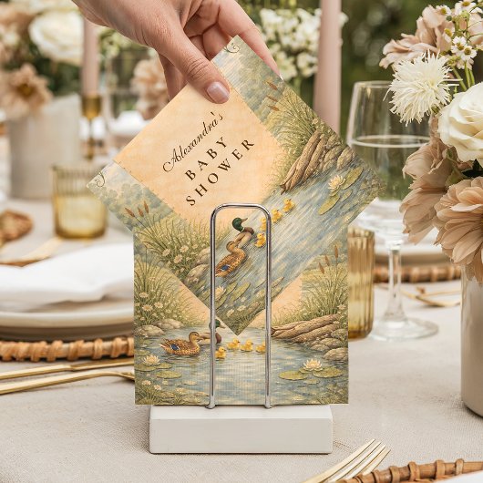 Vintage Eenden Baby Shower Servet