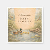 Vintage Eenden Baby Shower Servet (Voorkant)