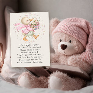 Vintage Eendenmeisjes 'Boeken voor Baby' Bijlageka Informatiekaartje