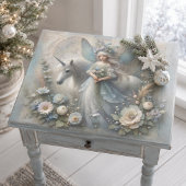 Vintage Eenhoorn & Winterfee Bloemendecoupage Tissuepapier